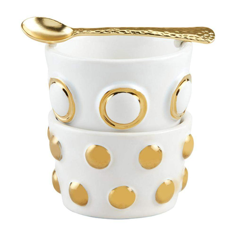 Gold Rings Ceramic Tidbit Set