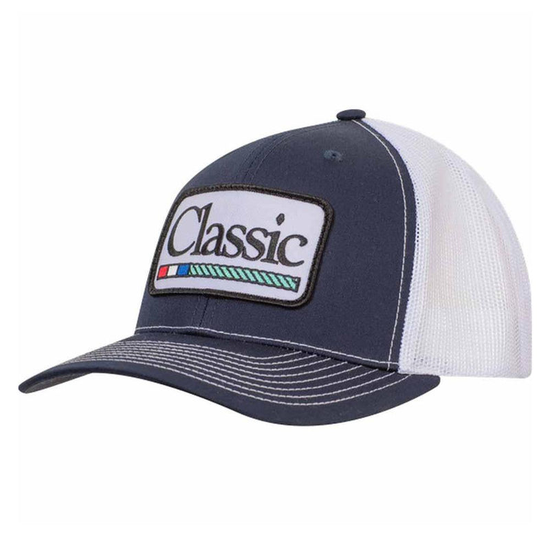 Navy and White Logo Patch Mesh Back Cap