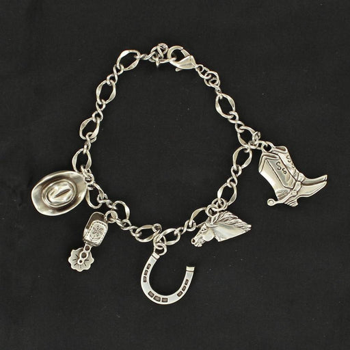 Western Silver Charm Bracelet