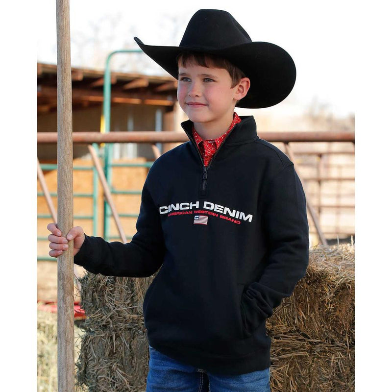 Boys American Flag 1/4 Pullover