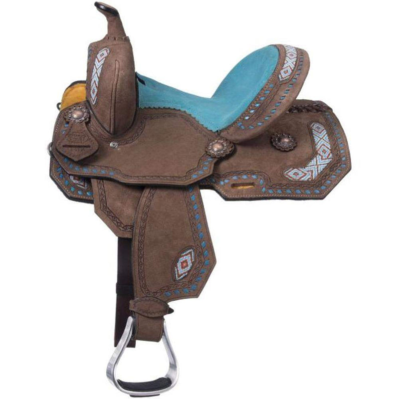 Sonora Buckstitch 13in Youth Barrel Saddle