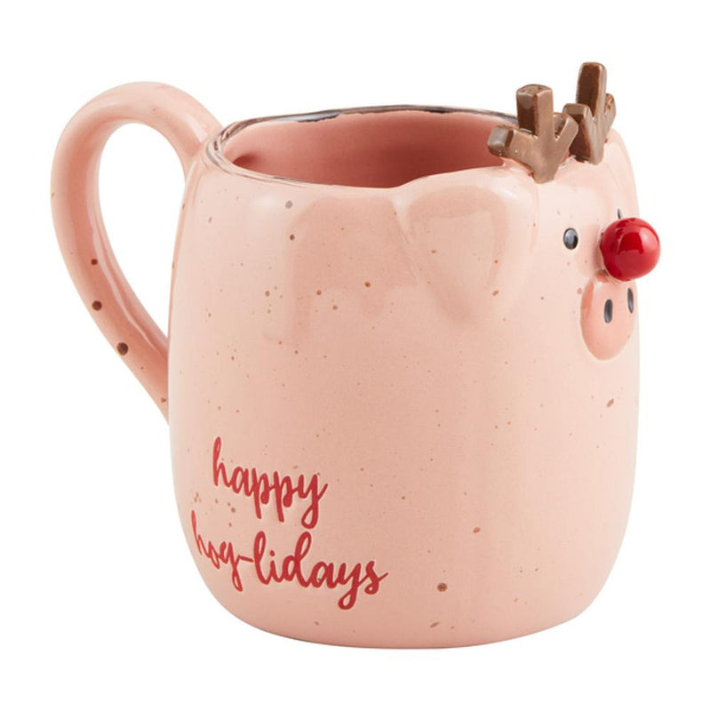 Mud Pie Christmas Pig Mug