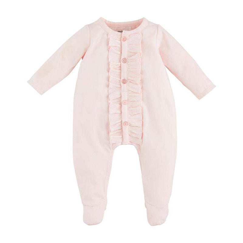 Girls Pink Ruffle Sleeper