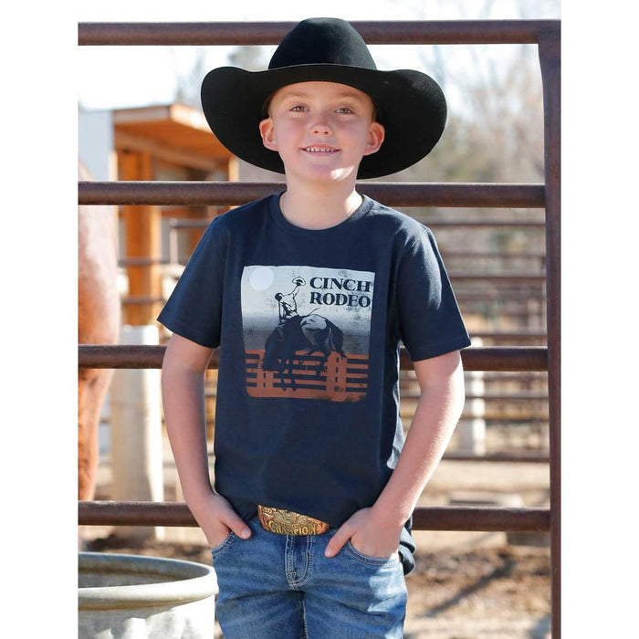 Boys Navy Short Sleeve Graphic Tee