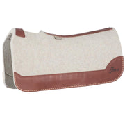 7/8in Natural Felt LCO Saddle Pad with Natural Cream Buckstitch