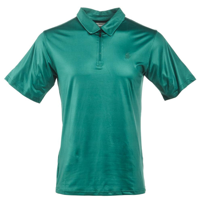 Men's Dark Green 1/4 Zip Polo