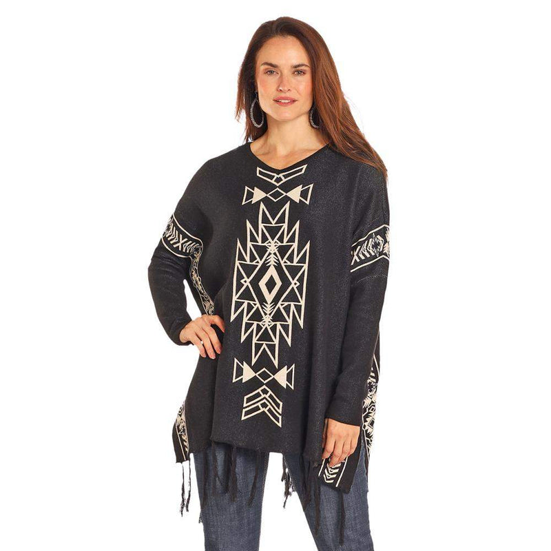 Women's South West Poncho Top