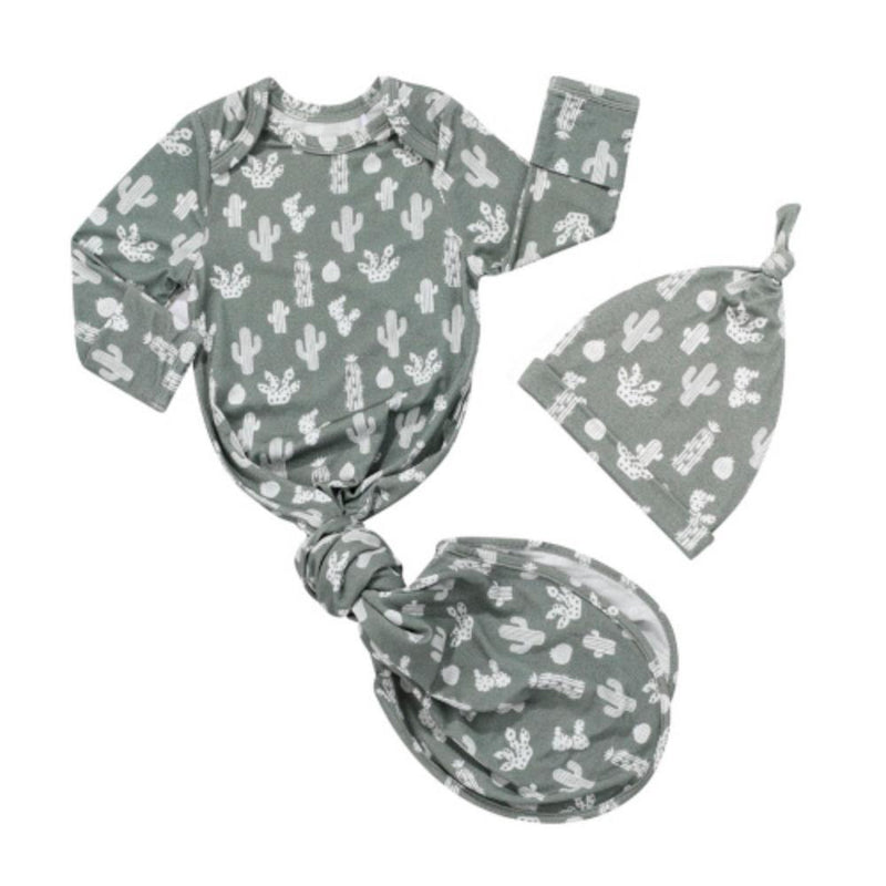 Emerson And Friends Newborn Stay Sharp Gown/Cap Set