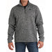 Mens Grey 1/4 Zip Sweater