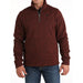 Mens Burgundy 1/4 Zip Sweater