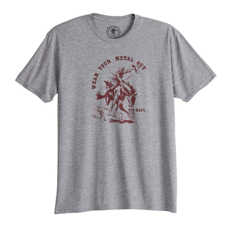 Tin Haul Wear Your Metal Out Bronc Rider T-Shirt