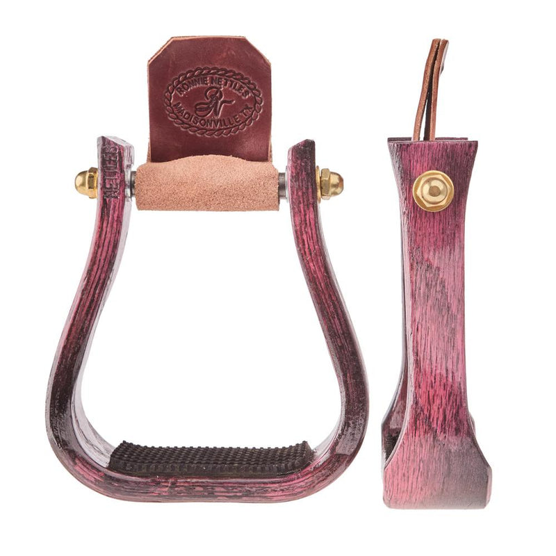 2" Pink Over Black Barrel Racing Stirrup
