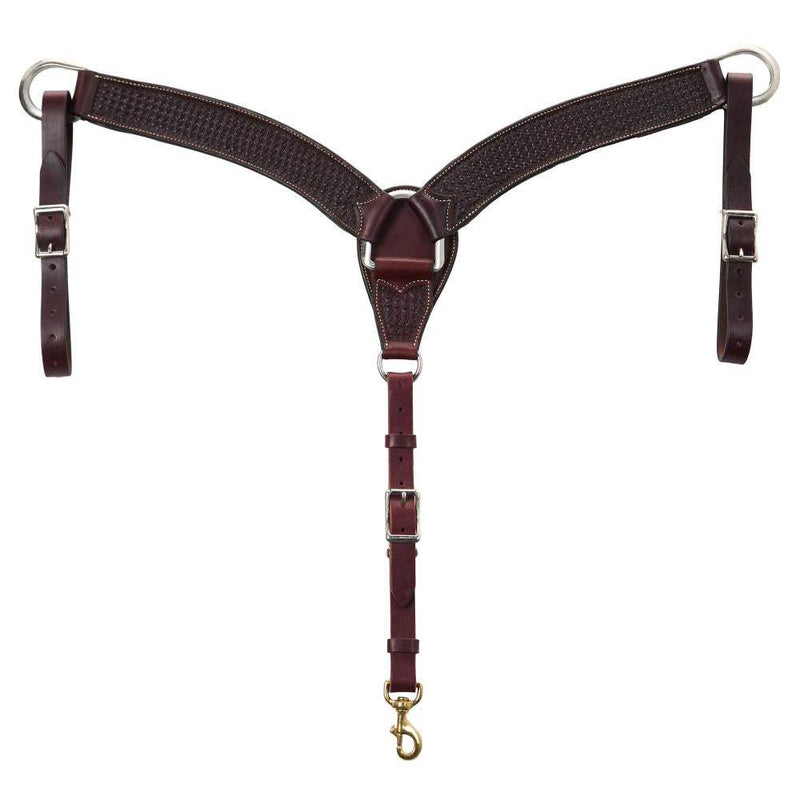 2in Rosewood Leather Spider Stamp Breast Collar