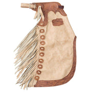Vanilla and Saddle Brown 4-5T Youth Chaps