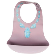 Green Squash with Purple Bib