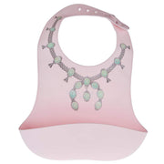 Pink Bib with Green Squash Print