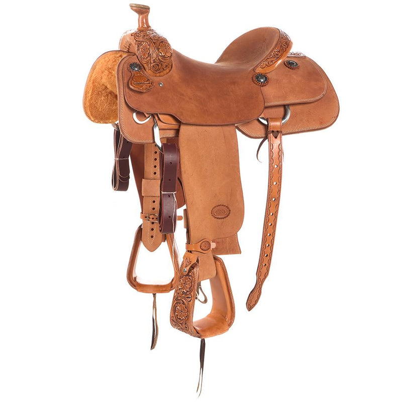 Competitor Series Antique 1/8 Breed Cali Rose Team Roping Saddle
