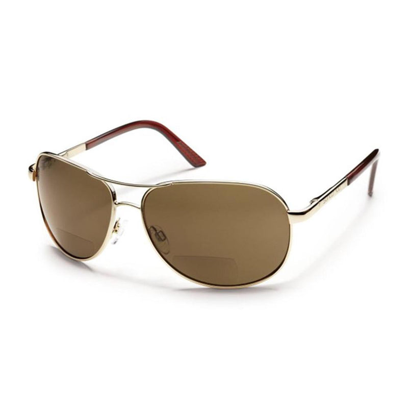 Aviator Gold Polarized Brown Sunglasses