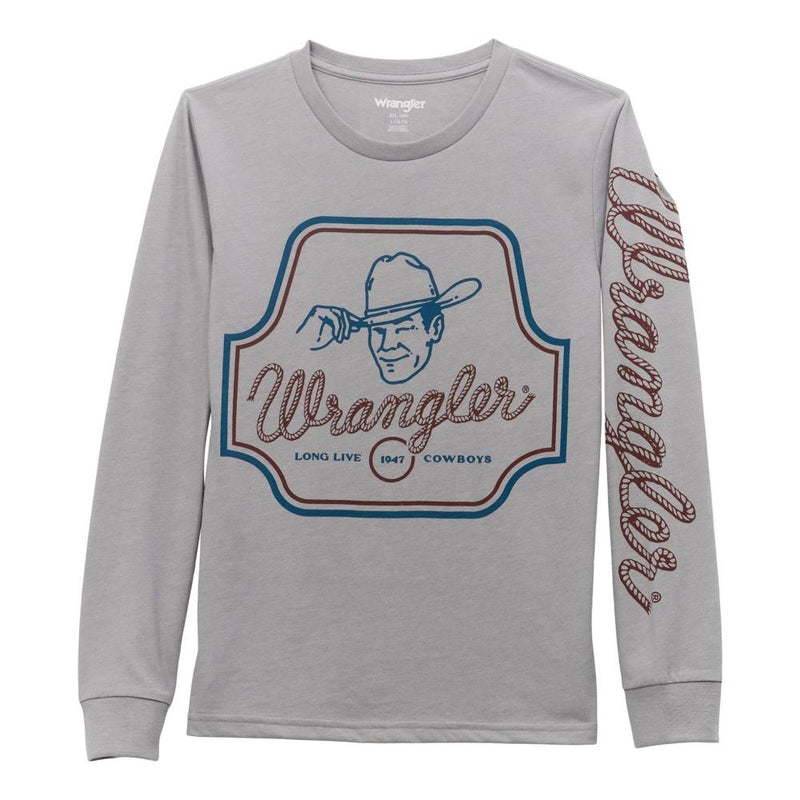 Boys Long Sleeve Gray T-Shirt