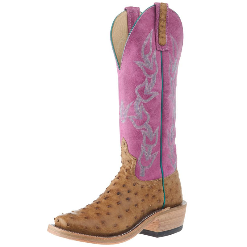 Women`s Ride Ready Umber Bruciato FQ Ostrich Vamp 14In Hot Pink Sinsation Top