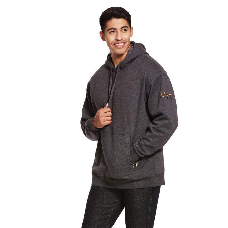 Mens Charcoal Rebar Workman Hoodie
