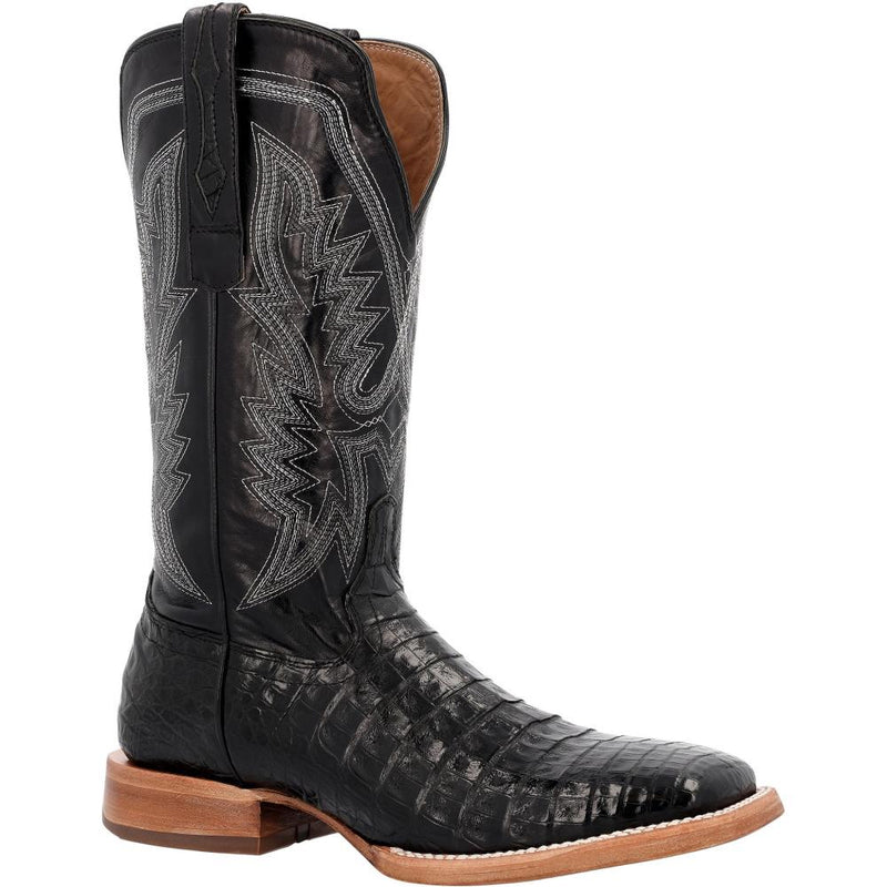 Men`s PRCA Caiman Belly 13in Black Stallion Top Boot