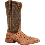 Men`s PRCA Full Quill Ostrich 13in Antiqued Saddle Top Boot
