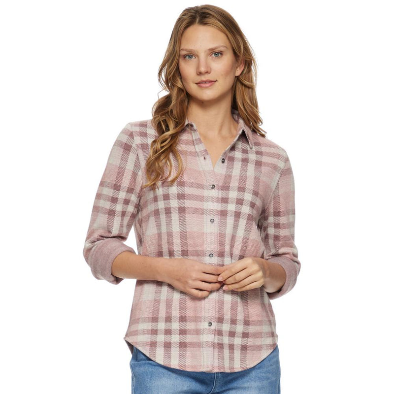 Womens Minot Mauve Plaid Shirt