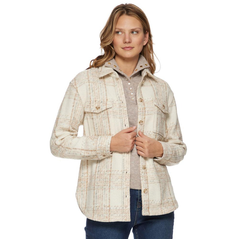 Womens Pemberton Cream/Brown Shacket