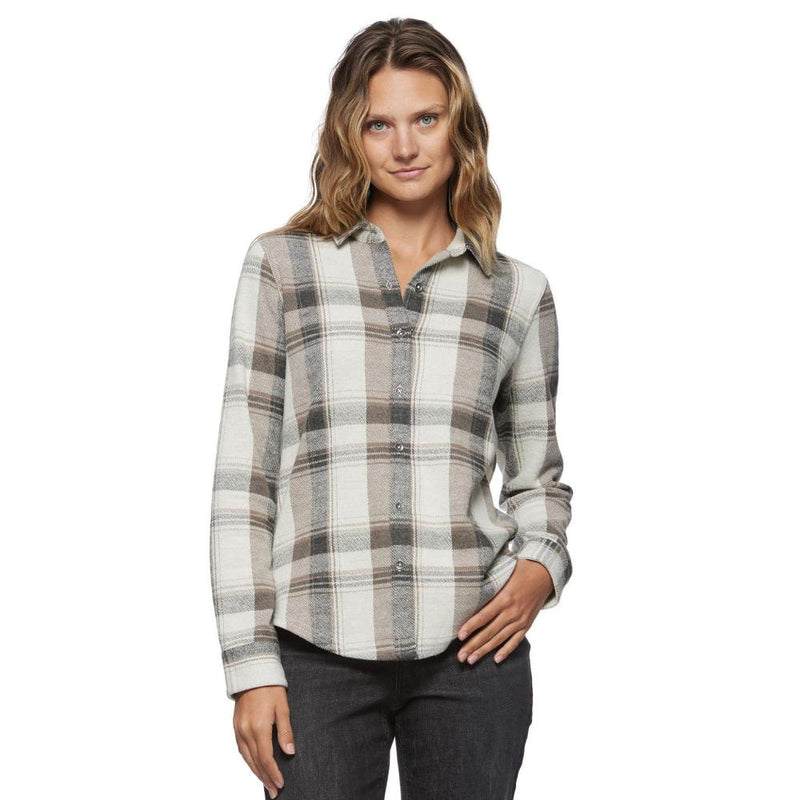 Womens Adelaide Charcoal/Cream Plaid Shirt