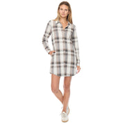 Womens Lynden Black Plaid Flannel Dress