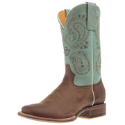 Women`s Brown Vamp 11In Turquoise Top Boot