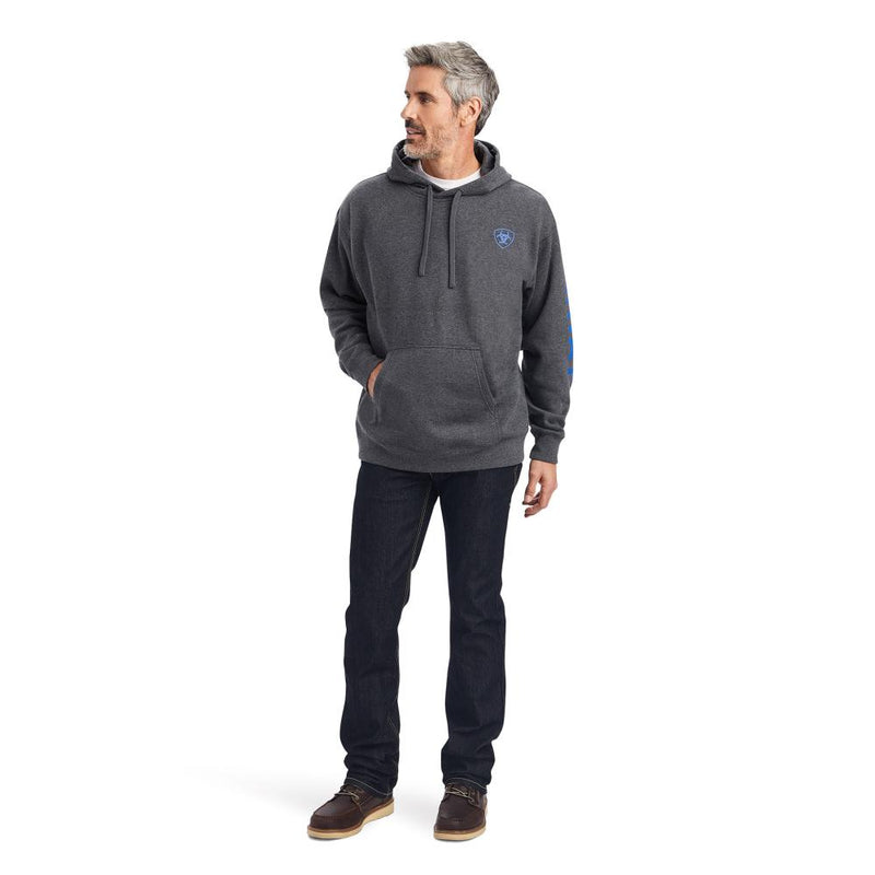 Mens Charcoal Logo Hoodie