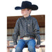 Boys Navy Rope Print Button Shirt