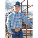 Boys Blue Plaid Button Shirt