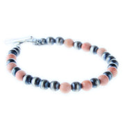 Pink Stone and Navajo Pearl Bracelet