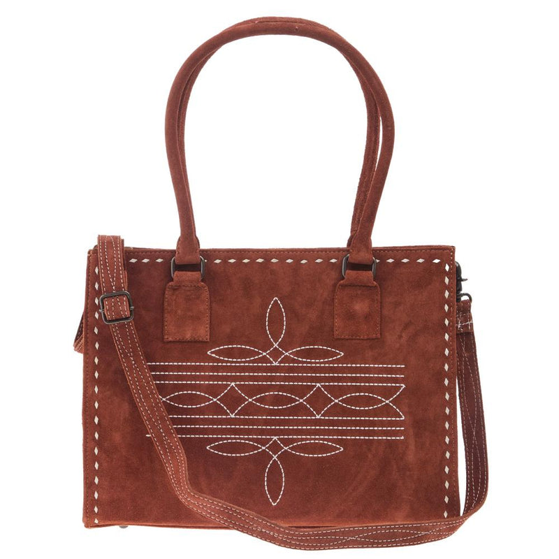 Suede Boot Stitch Bag