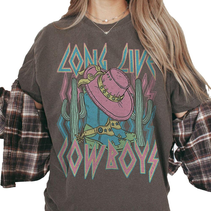 Womens Pepper Long Live Cowboys Tee