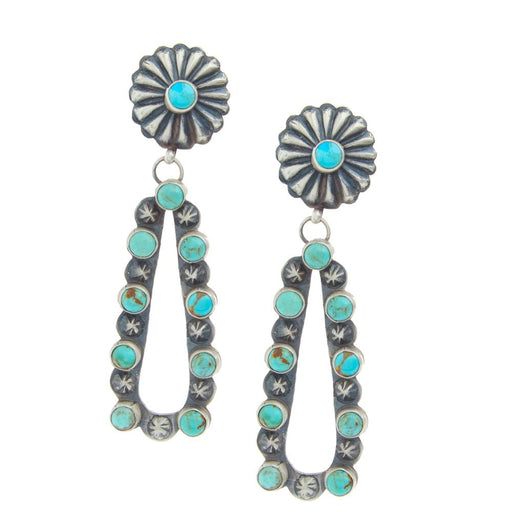 Sterling Silver and Turquoise Teardrop Earrings
