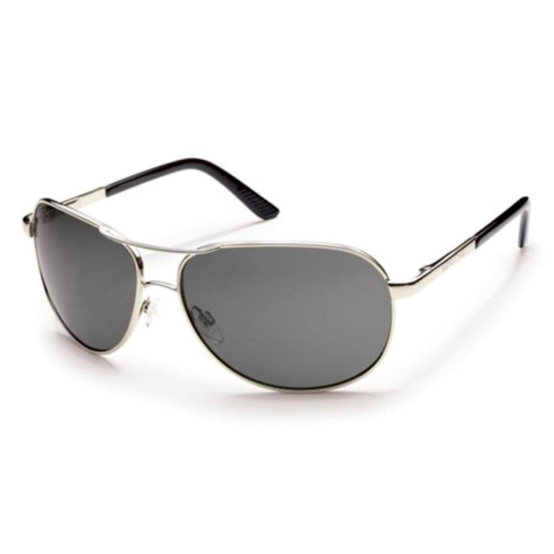 Aviator Silver Polarized Grey Sunglasses