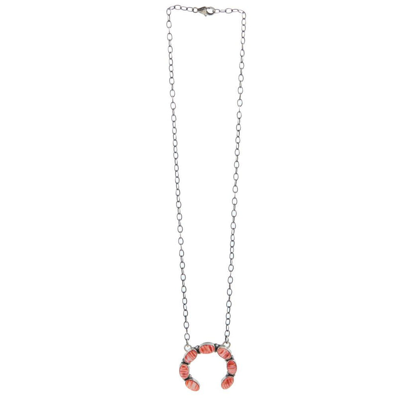 Sterling Silver Spiny Oyster Naja Necklace