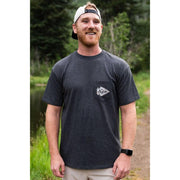Men`s Arrowhead Deer Camo Black Tee