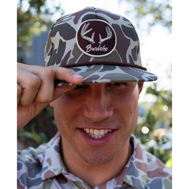 Men`s Camo Circle Antler Patch Signature Cap