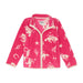 Girls Pink Fleece Rodeo Print Jacket