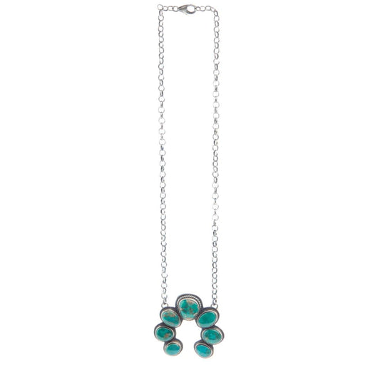 Sterling Silver Turquoise Naja Necklace