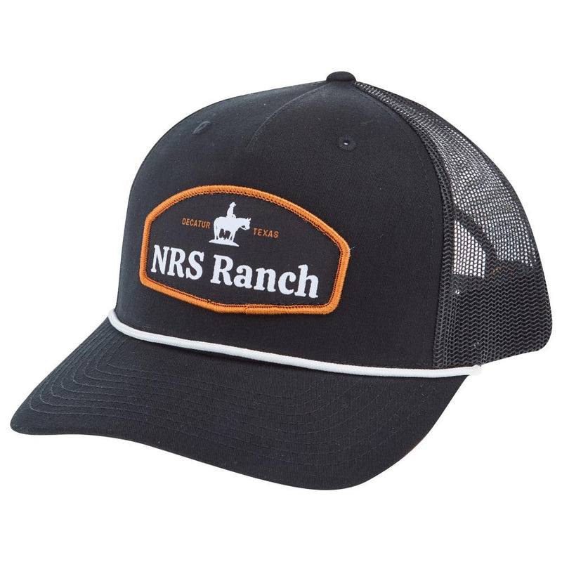Ranch Horse/Rider Logo Black/White Cap