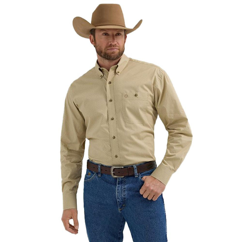 George Strait Tan Plaid Shirt