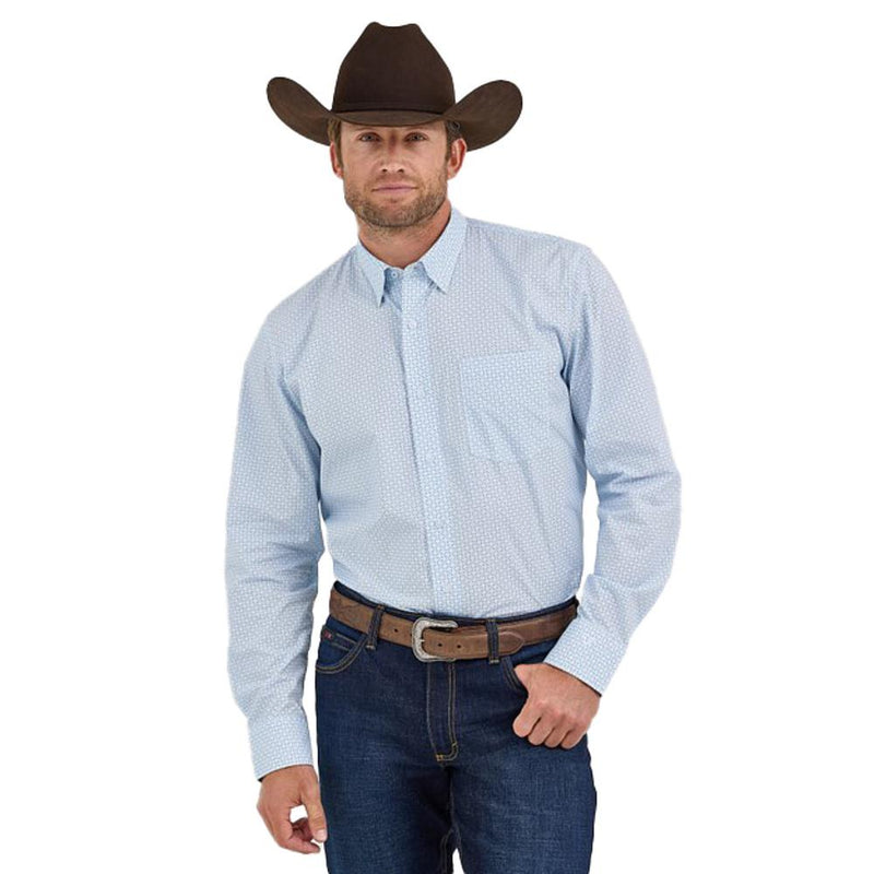 Men's Cody Johnson Pale Blue Button Down Shirt