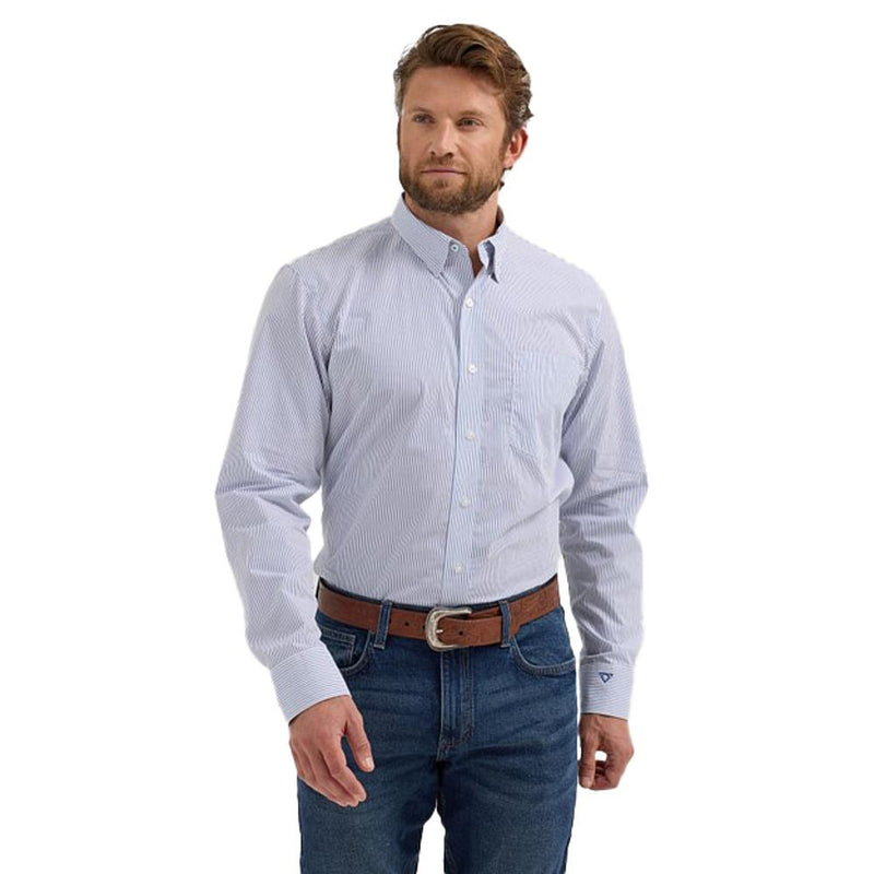 Men's Cody Johnson Blue Stripe Button Down Shirt