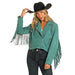Women's Evergreen Fringe Moto Jacket